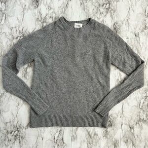 Wills Huckberry men’s size medium gray Speckled 100% Wool Crewneck Sweater